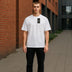 Classic White Crew Neck Cotton T-shirt For Men Size Xl.Xxl
