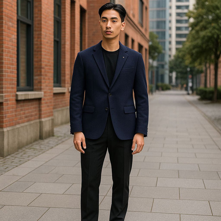 Emerald Blue Formal Blazzer For Men SlimFit With Notch Label