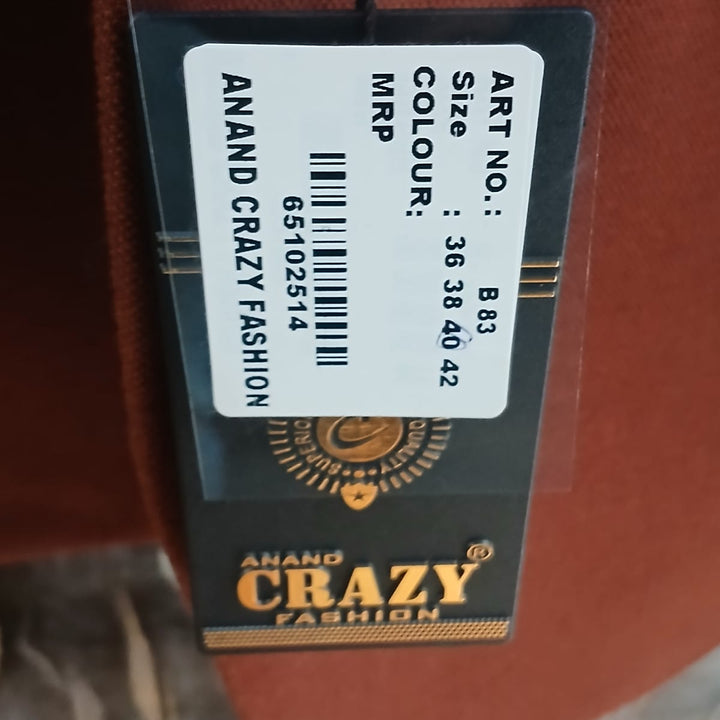 Mens Rust Brown Formal Blazer With Notch Lapel & Crest Pin