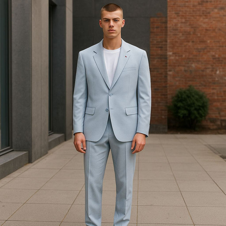 Mens Light Grey Single -Breasted Formal Blazzer