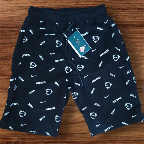 Kids Black Nike Printed Shorts Just Do It Graphic Lounge