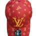 luxury  Monogram print Red BaseBall Cap With  Embroidered lv Logo