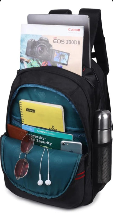 Stylish Black Laptop  Backpack With Red Detaling-Multi Utility School College & Office Bag